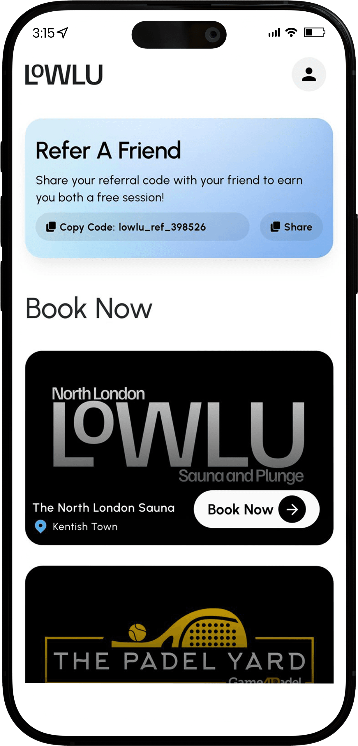 Step 1: View Your Unique Referral Code